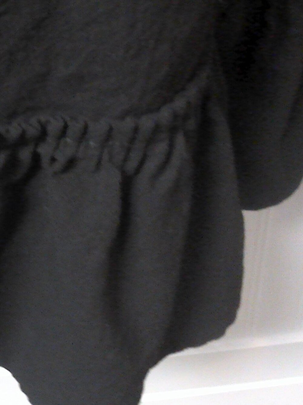 Black Cotton Linen Apron One Size Kitchen Barista Bakery NWOT Handmade - Picture 5 of 10